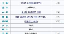 台式电脑主机配置清单及价格一览（打造高性能台式电脑，详细配置指南帮您选择）